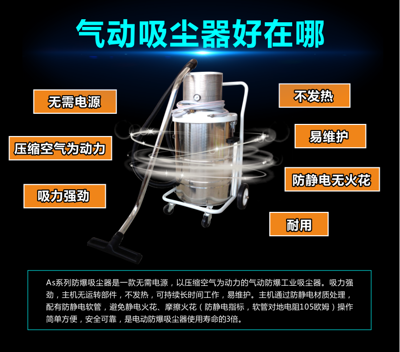 AS-EX30气动防爆吸尘器-1